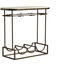 Lodi White / Bronze Wine Rack, 3 Bottle